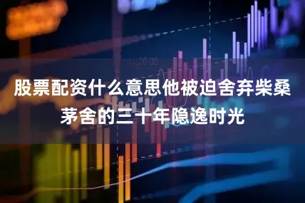股票配资什么意思他被迫舍弃柴桑茅舍的三十年隐逸时光