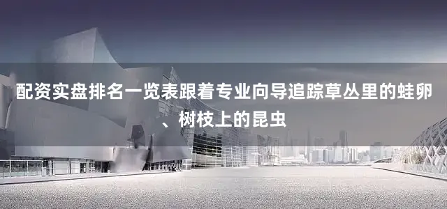 配资实盘排名一览表跟着专业向导追踪草丛里的蛙卵、树枝上的昆虫